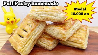 BARU COBA BIKIN PUFF PASTRY, LANGSUHG JADI BERLAPIS-LAPIS. MURAH MERIAH PULA