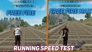 FREE FIRE VS FREE FIRE MAX RUNNING SPEED TEST | #shorts