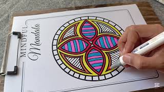 Relaxing Mandala coloring therapy with soft Background Music