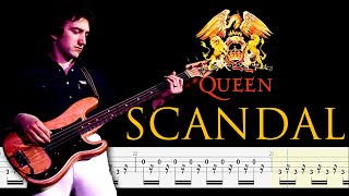 Queen - Scandal (Bass Line + Tabs + Notation) By John Deacon