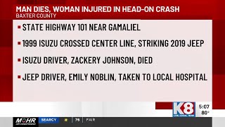 1 killed, 1 injured in Baxter County head-on collision