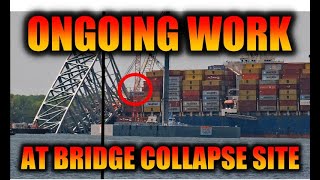 Work at the Baltimore Bridge Collapse Site