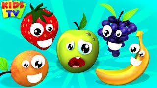 Five Little Fruits | Kids Tv Nursery Rhymes | kids fruit song | baby song | baby tv