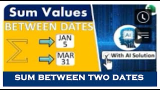 Excel SUMIFS Date Range Formula | Sum between dates & sum with multiple criteria