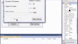 Visual Basic 2010 Express Tutorial 10 - Guess My Number Part 1 of 2 - Game
