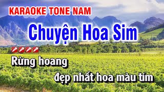 Chuyện Hoa Sim Karaoke Nhạc Sống Tone Nam | Kim Chi Karaoke