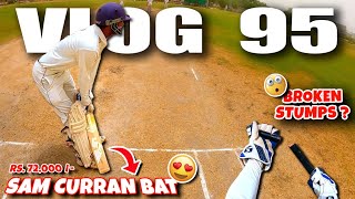 PLAYING WITH SAM CURRAN'S BAT?😍| Tried MS DHONI Style Runout🔥| 40 Overs Cricket Match