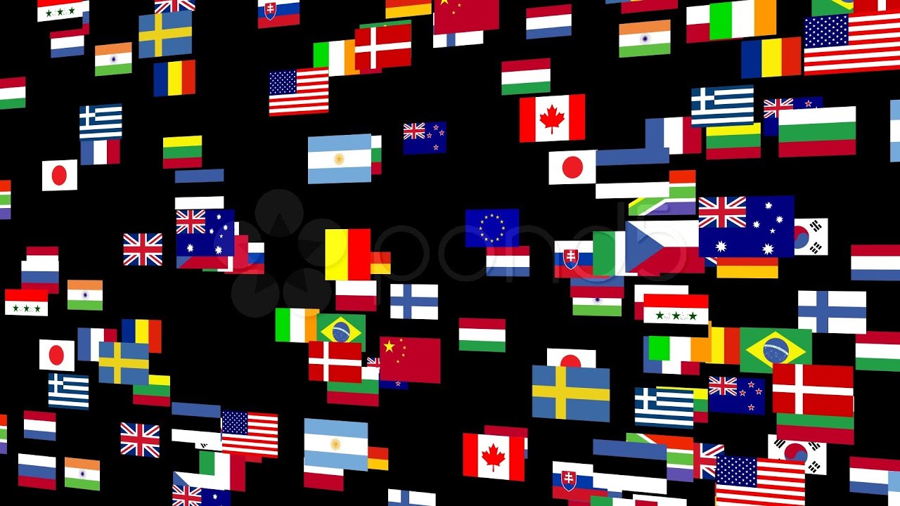 Flags Of The World Animated 4. Stock Footage - YouTube