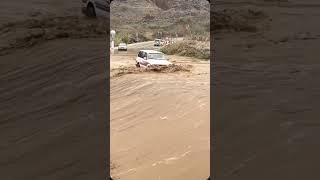 Toyota Land Cruiser crossing the flood water |#yourubeshorts