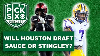 BET ON THE HOUSTON TEXANS TO DRAFT SAUCE GARDINER OVER DARYL STINGLEY JR | Pick Six Podcast