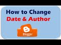 How to remove date and author in blogger