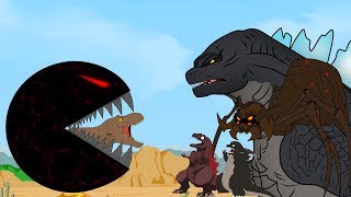 PAC MAN Attack | Godzilla Animation