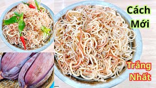 Mẹo Hay Cách Thái Hoa Chuối Trắng Tinh Giòn Rụm Nhờ Một Nguyên Liệu Rẻ Tiền || Bếp Nhà Sương