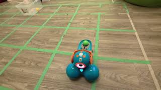Student innovation ball throwing project by Rithysh in action