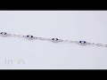 Dainty Evil Eye Enamel Charm Wholesale Silver Bracelet