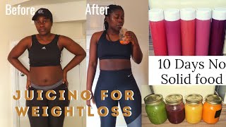JUICING FOR WEIGHTLOSS |*10 Days Juice Fast | RECIPES & Shocking😯 RESULTS | Really Worth It?| Lualih