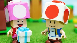 LEGO super mario StopMotion cooking!「LEGO Toad White day」レゴマリオの不思議な料理「レゴキノピオのホワイトデー」