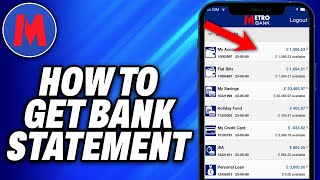 How To Get Metro Bank Statement on App -Easy Fix