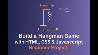 Build a Hangman Game with HTML, CSS & JavaScript | Beginner Project.