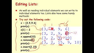 GCSE Python Programming 5 Lists Arrays