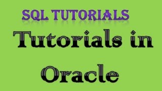 SQL Tutorial in Oracle - 2