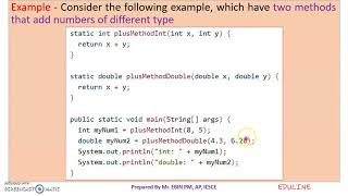 JAVA - MODULE 2 - TOPIC 21 - METHOD OVERLOADING