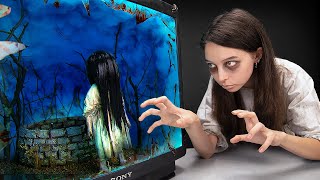 Girl From "The Ring" Horror Movie On Your TV | AWESOME DIY