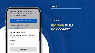 Grifols DonorHub™: Ingresa tu ID de Donante