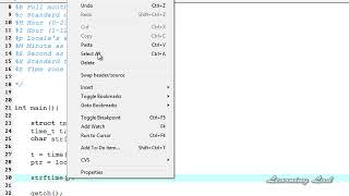 C Programming Language Video Tutorials for Beginners 79 strftime Function 2