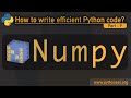 Numpy in Python | how numpy can optimize our code