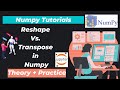 36. Reshape Vs. Transpose in Numpy (An Important Concept for Machine Learning)