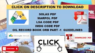 SOLAS | MARPOL MARINE EBOOKS | LSA CODE | IMDG CODE | ORB| GOOGLE DRIVE DOWNLOAD LINK IN DESCRIPTION