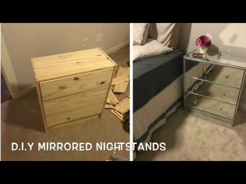 Mirrored Dresser Nightstand Mirror For Dresser E