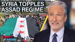 Jon Stewart on Assad Regime’s End in Syria & Trump’s Pre-Presidential Europe Visit