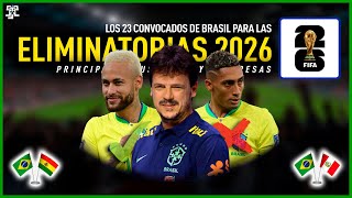 Los 23 convocados de Brasil para las Eliminatorias 2026 | Principales ausencias y sorpresas