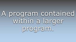 What does Subprogram mean?