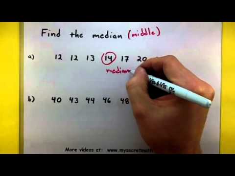 Statistics - Find the median Statistics - Find the median
