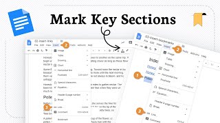 How to insert a bookmark in google docs (Quick Link)
