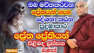 ඔබ පුදුමයෙන් පුදුමයට පත්කරවන ප්‍රේතයන් ගැන කළ ධර්ම දේශනාවක් මේ | galigamuwe ganadeepa thero bana