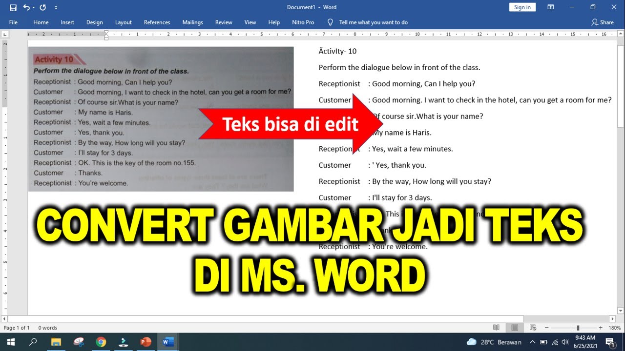 Convert Gambar Menjadi Teks Di Ms. Word - YouTube