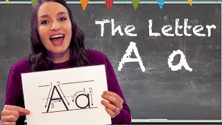 Letter A Lesson for Kids | Letter A Formation, Phonic Sound, Words that start with A.
