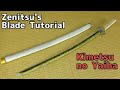 【Kimetsu No Yaiba】Zenitsu's Nichirin Blade Tutotiral with Template 【Demon Slayer】[Katana tutorial]