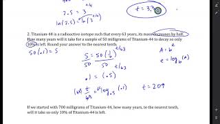 Algebra 2 Unit #6 Lessson #7 Homework