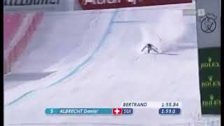 Horrible near deadly Ski Downhill crash Streif Kitzbühel Hahnenkamm Albrecht Daniel