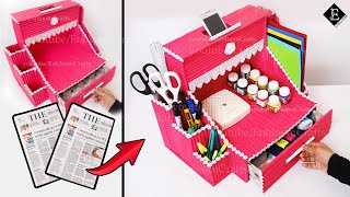 DIY Desktop Organizer Waste Paper - Paper rod Craft - Pen Holder Organizer