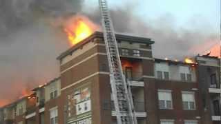 5 Alarm fire @Lindell Apartments 3949 Lindell Blvd Saint Louis Mo