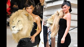 Kylie Jenner slammed for ‘disturbing’ lion head dress at Paris Fashion Week