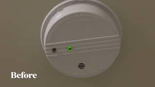 Smoke detector green light blinking. What should I do?