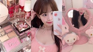 [JP]🎀 여쿨 화장대 공개 MY VANITY TOUR , 여쿨 립조합 추천 , 최애 여쿨 블러셔 추천 , 꾸셀 노베브 애교살 컨실러 비교 ,ドレッサー初公開🎀 愛用コスメの紹介 ೀ