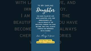 All Love Here - To My Daughter Quotes #mother #daughter #mama #wedding #beautiful